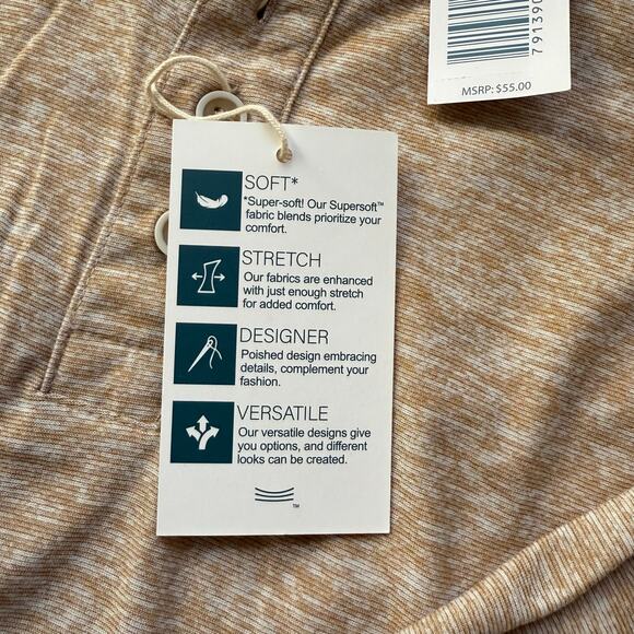 Lot of 2 nwt Bruno Milano Supersoft Henley Shirts – Gray & Eye Beige Men’s Large - Picture 9 of 9